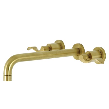 Kingston Brass KS8057DFL Wall Mount Tub Faucet, Brushed Brass KS8057DFL